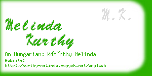 melinda kurthy business card